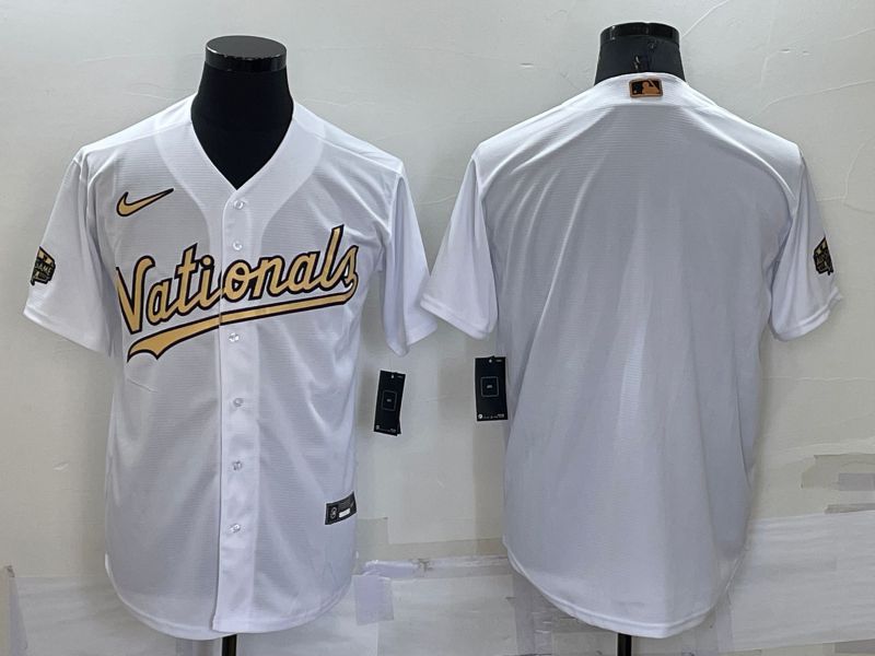 Men Washington Nationals Blank White 2022 All Star Nike MLB Jersey